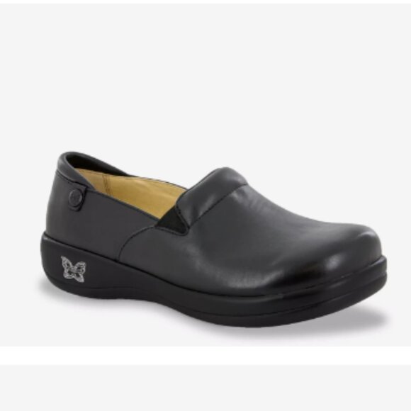 Alegria Black Leather Keli KEL-601 Slip On Clog Size 39 Nurse - Picture 1 of 6
